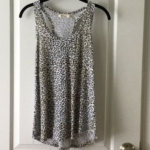Elan animal print racer back tank